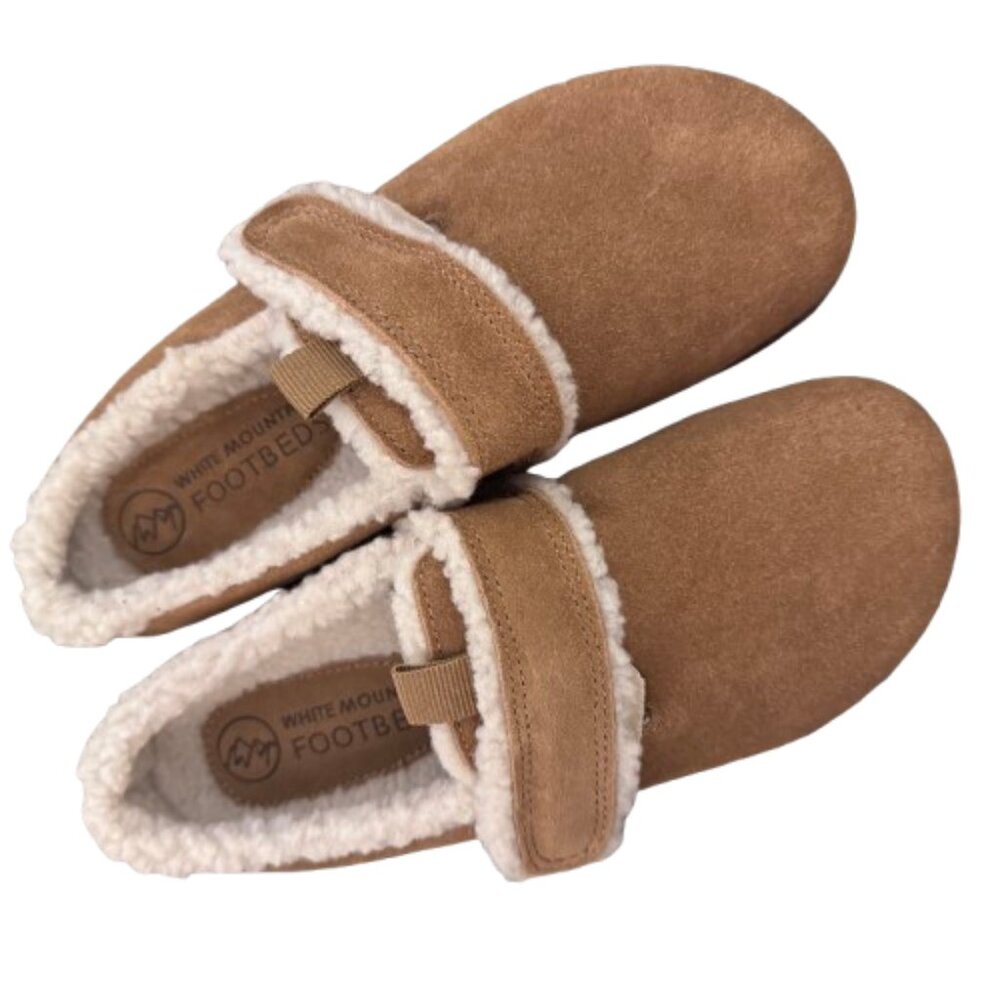White Mountain Suede Shearling‎ Lined Footbed Clogs Women’s 6 New In Box